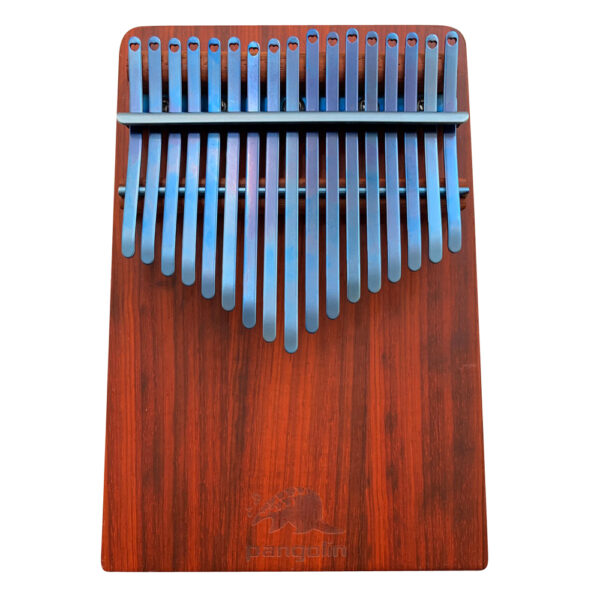 非洲酸枝(紅壇)實木拼接搭配PVD鍍鈦鋼片-海軍藍 板式卡林巴琴 拇指琴